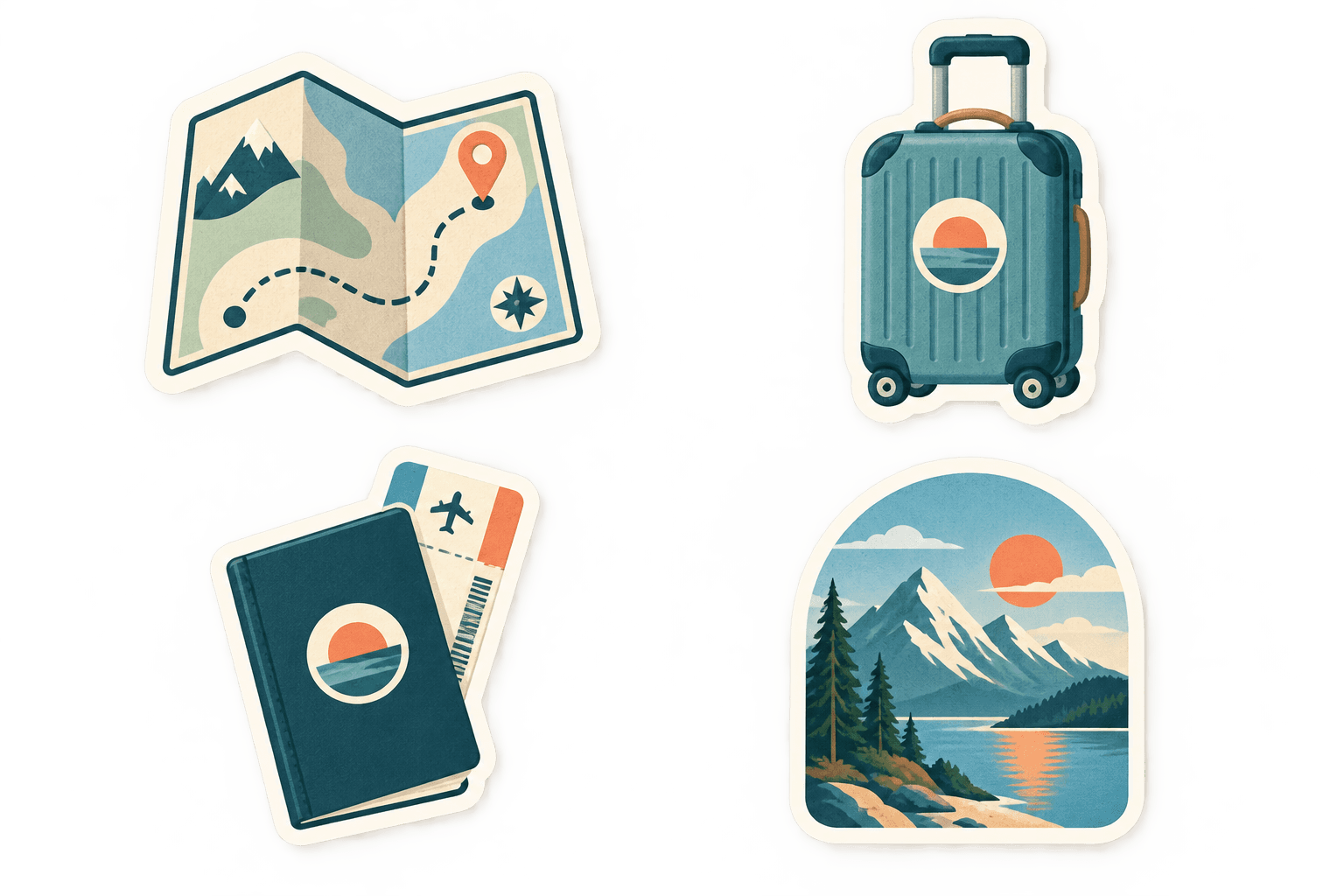 RoamKind four-sticker pack